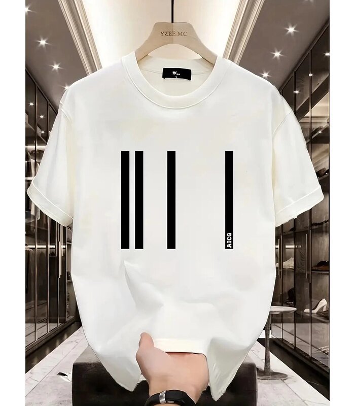 Kadın Kısa Kol Yazlık Tişört Bisiklet Yaka Baskılı Oversize T-Shirt - Beyaz