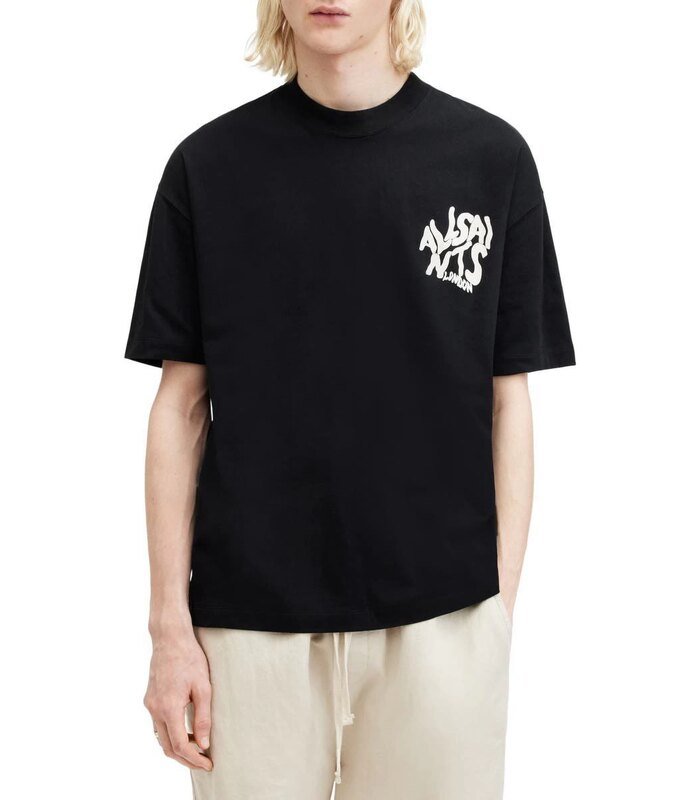 Erkek Tişört Baskılı Kısa kol T-shirt - Siyah