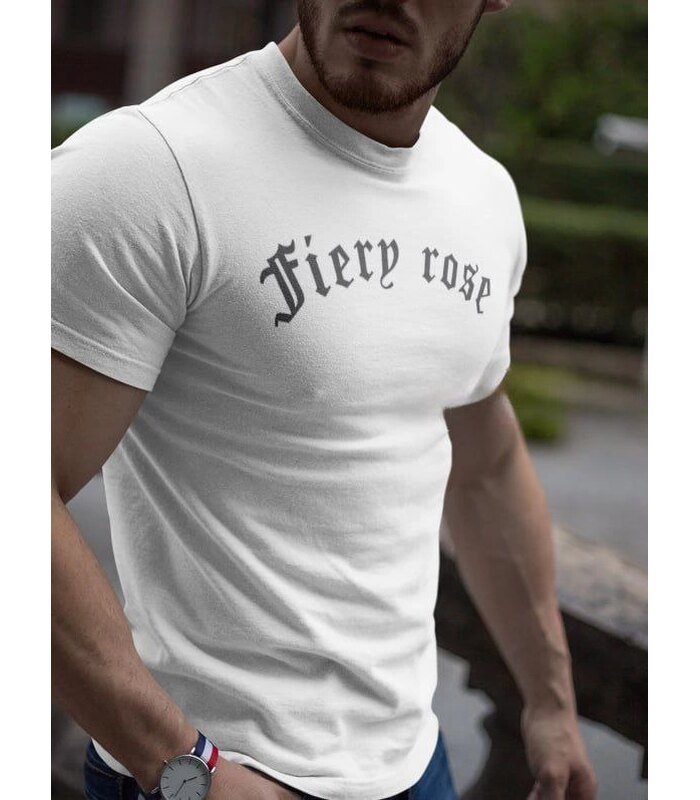 Erkek Tişort Bisiklet Yaka Baskılı Kısa kol T-Shirt - Beyaz