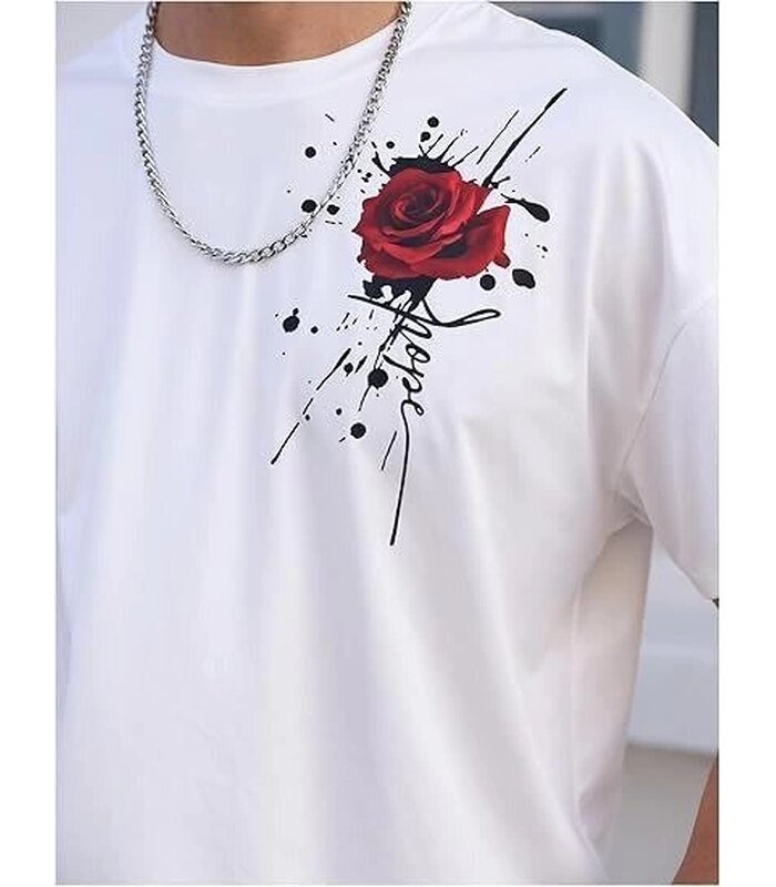 erkek-bisiklet-yaka-kisa-kol-baskili-t-shirt-beyaz-55682381-sw413sh550-db08bbdb9a-700x800-1 Erkek Kısa Kol Yazlık Tişört Bisiklet Yaka GÜL Baskılı T-Shirt - Beyaz - Görsel 1