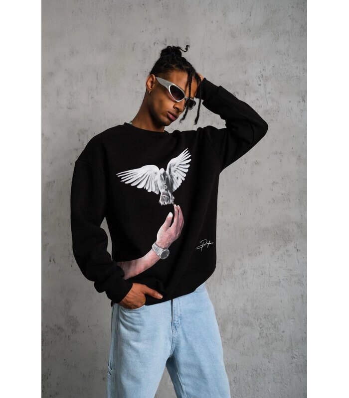 erkek-guvercin-baskili-sweatshirt-siyah-121930244-sw853sh1280-2d525e024e-700x800-1 Erkek Güvercin Baskılı 3 iplik Bisiklet Yaka ipamuklu Sweatshirt - Siyah - Görsel 1