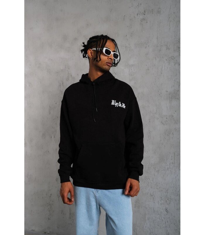 erkek-kol-ve-etek-ribana-baskili-kapusonlu-sweat-siyah-296607034-sw853sh1280-ac52ed6935-700x800-1 Erkek Kapüşonlu Kanguru Cepli Sweatshirt 3 İplik Pamuklu Baskılı Hoodie - Siyah - Görsel 1