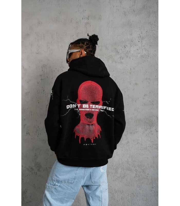 erkek-maske-baskili-kapusonlu-sweat-siyah-179139693-sw853sh1280-bd5fe063d2-700x800-2 Erkek Kapüşonlu Kanguru Cepli Sweatshirt 3 İplik Pamuklu Baskılı Hoodie - Siyah - Görsel 1