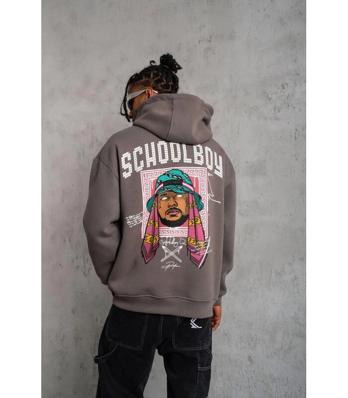 erkek-school-boy-baskili-kapusonlu-sweat-gri-128256721-sw853sh1280-f86aeacb01-700x800-1 Erkek 3 İplik Pamuklu Kapüşonlu Baskılı Cepli Oversize Sweatshirt Hoodie - Gri - Görsel 1
