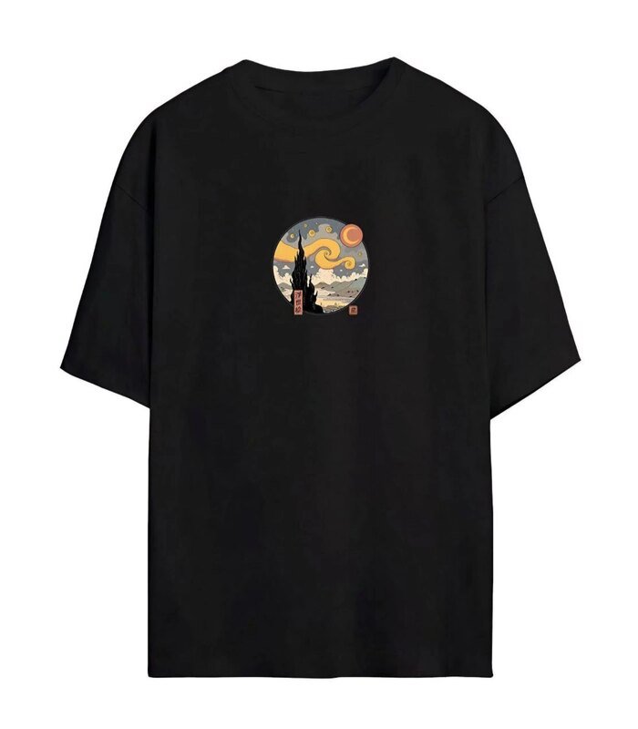 unisex-baskili-oversize-t-shirt-beyaz-32176138-sw954sh1280-dfba1adaee-700x800-1 Kadın Baskılı T-Shirt Kısa Kol Bisiklet Yaka Oversize Rahat Kalıp Tişört - Siyah - Görsel 1