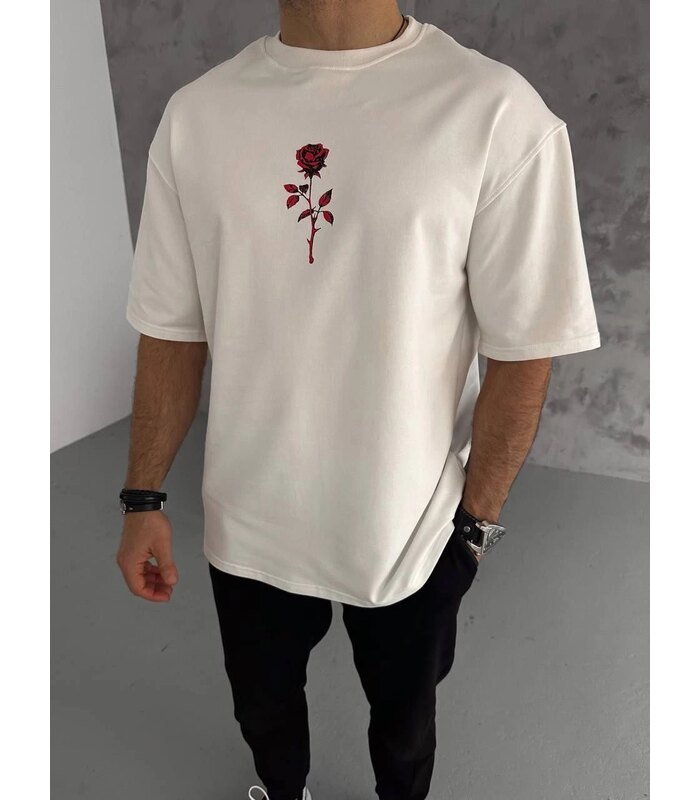 unisex-bisiklet-yaka-baskili-oversize-t-shirt-beyaz-35694050-sw960sh1280-38bb59951f-700x800-1 Erkek Kısa Kol Tişört Bisiklet Yaka GÜL Baskılı Oversize T-Shirt - Beyaz - Görsel 1