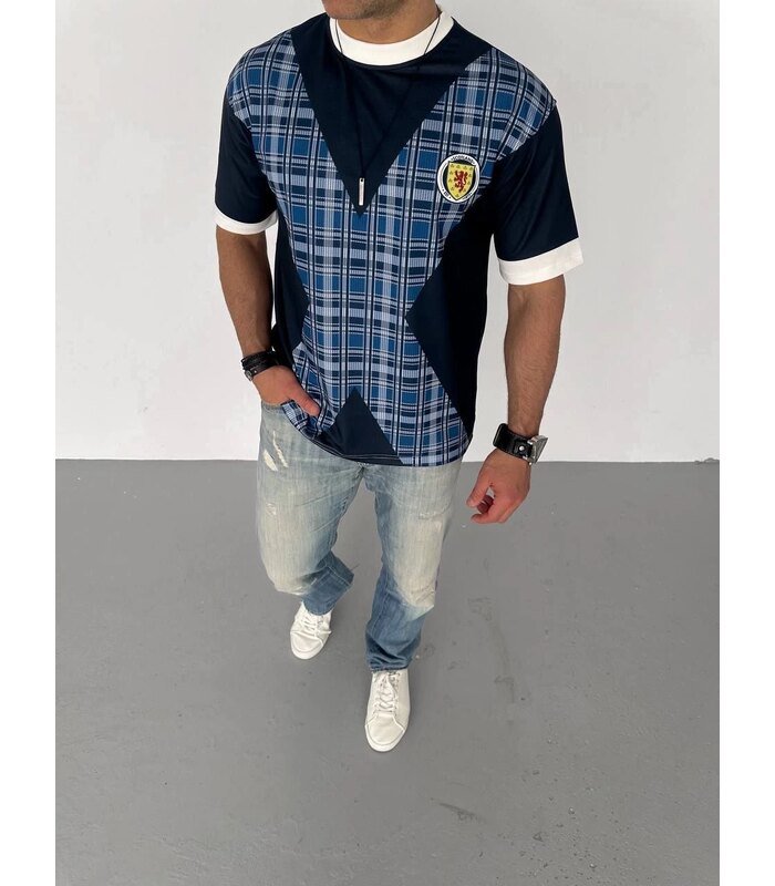 ERKEK Bisiklet Yaka Baskılı Kısa kol Oversize T-Shirt - Siyah