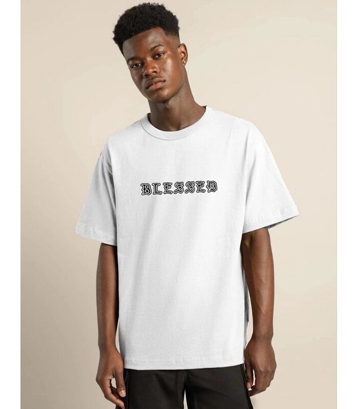 Erkek Baskılı T-Shirt Kısa Kol Bisiklet Yaka Regular Fit Rahat Kalıp Günlük Tişört - Beyaz