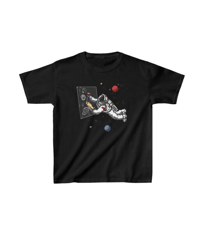 Unisex Çocuk Baskılı T-Shirt - Siyah