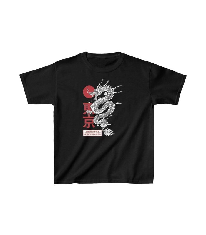 Unisex Çocuk Baskılı T-Shirt - Siyah