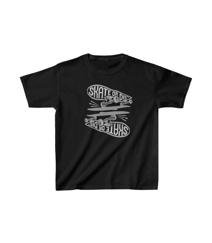 Unisex Çocuk Baskılı T-Shirt - Siyah