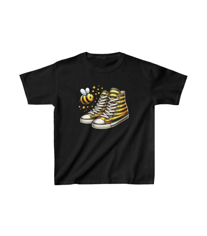 Unisex Çocuk Baskılı T-Shirt - Siyah