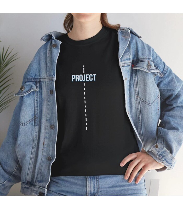Kadın Bisiklet Yaka Baskılı Kısa kol T-Shirt - Siyah