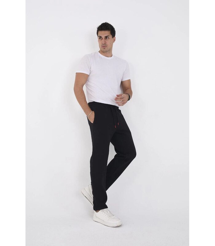 Erkek Üç İplik Basic Eşofman Pantolon - Siyah